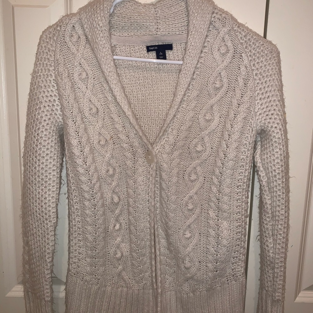 Gap Kids Creme Cardigan Sweater